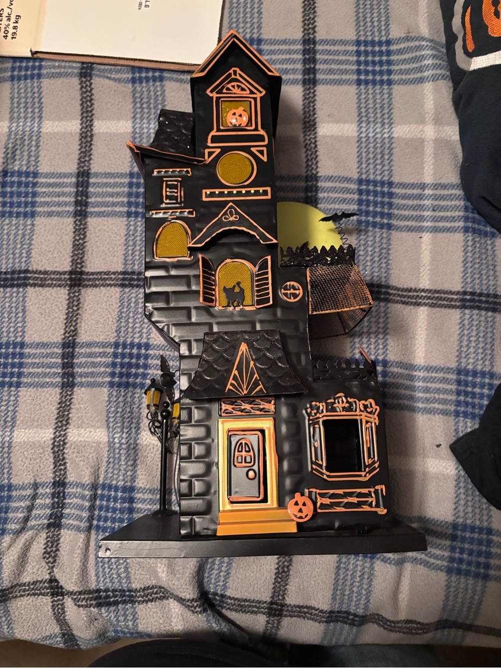 Halloween Haunted House Decorative Accent - Black and Orange